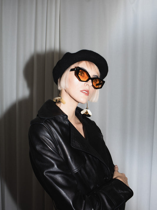 PROMISE Akira Orange occhiali indossati UV400 – Roma lifestyle