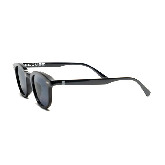 PROMISE Brixton Black occhiali minimal UV400 – Roma laterale