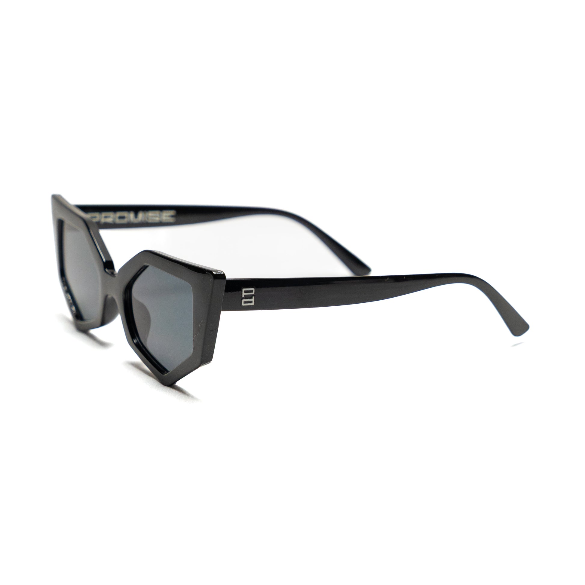 PROMISE Akira Black occhiali cat-eye donna UV400 – Roma laterale