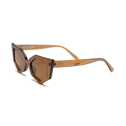 PROMISE Akira Brown occhiali cat-eye donna UV400 – Roma laterale
