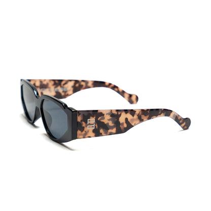 PROMISE Beluga Black occhiali da sole minimal UV400 – Roma laterale