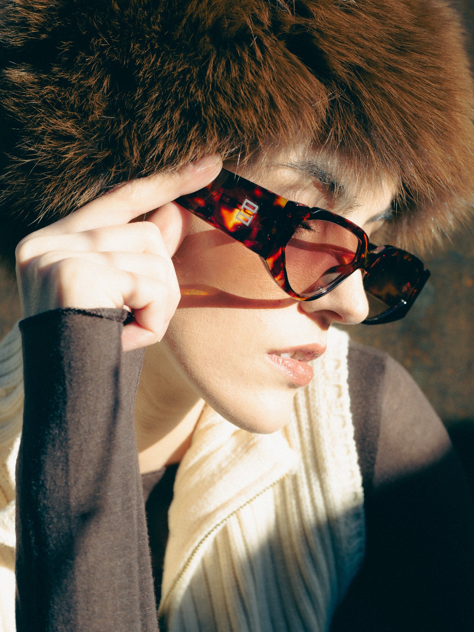 PROMISE Beluga Black occhiali indossati UV400 – Roma lifestyle