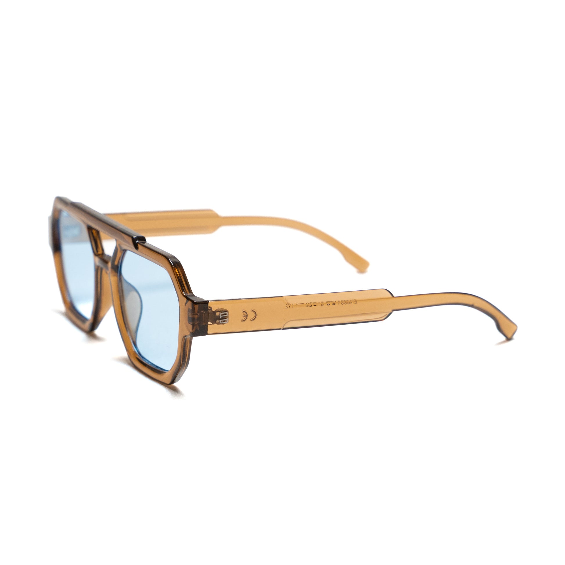 PROMISE Kobe Brown occhiali UV400 in PVC riciclato – Roma laterale