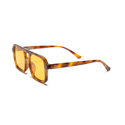 PROMISE Lima Tan occhiali UV400 minimal in PVC riciclato – Roma laterale