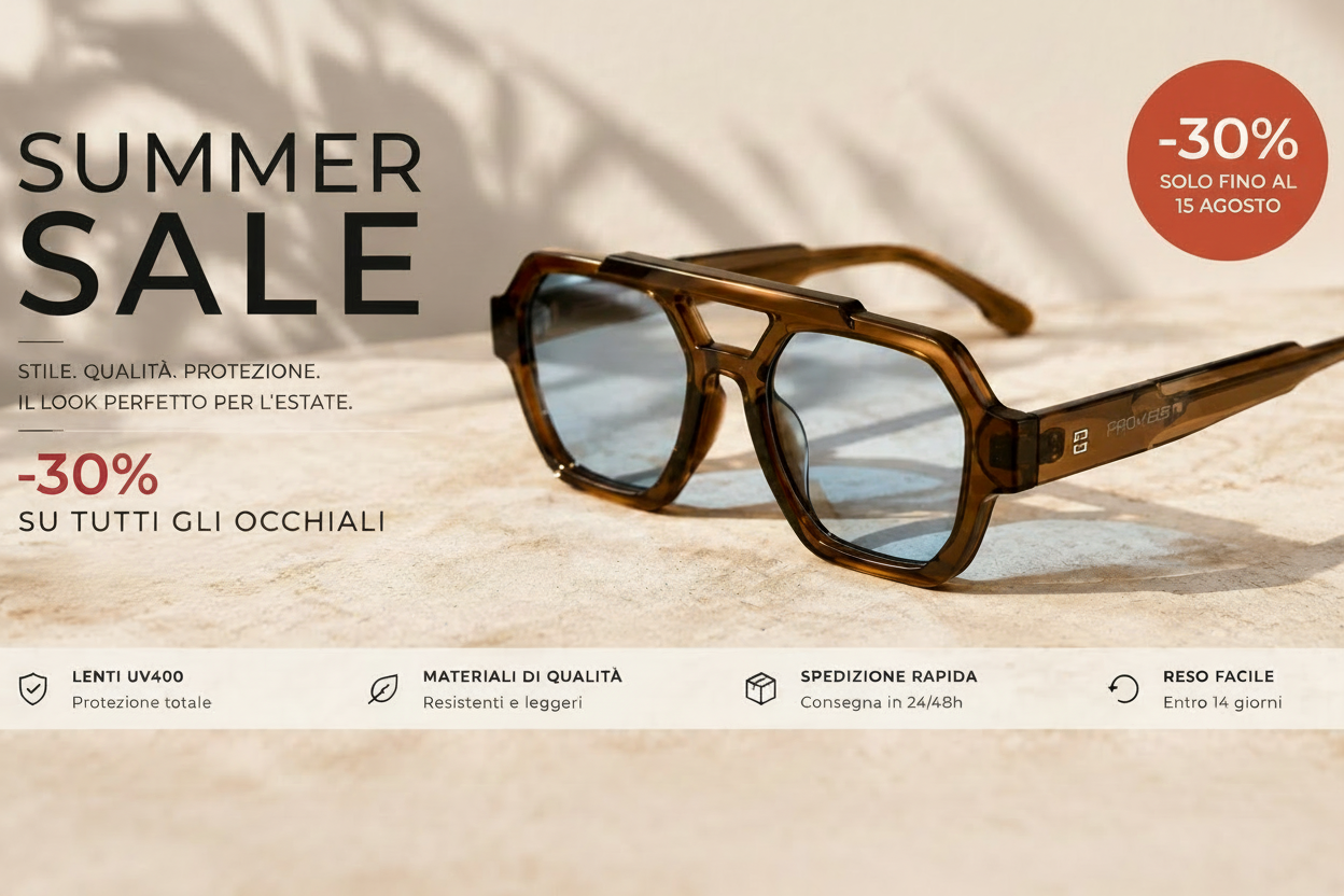 Summer sale -30% su tutti gli articoli